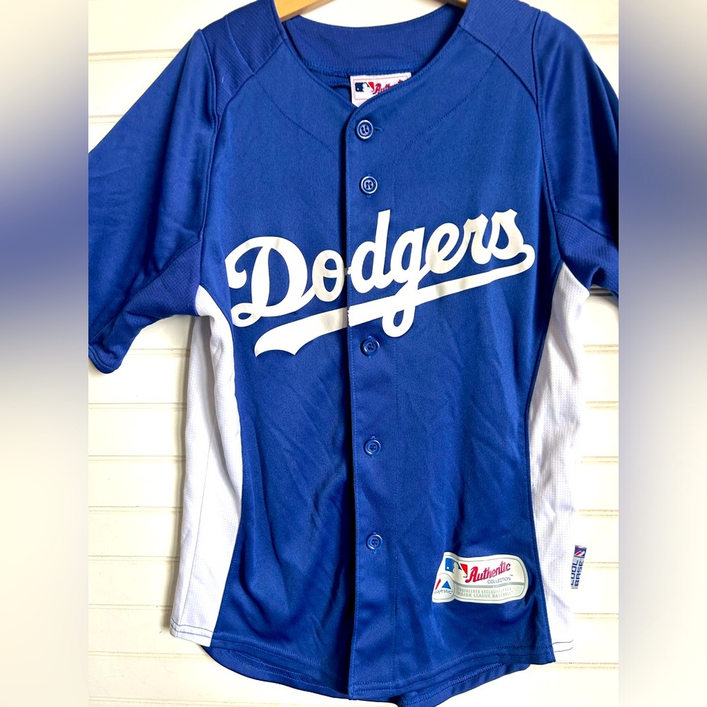 LA DODGERS Majestic MLB youth size medium baseball jersey